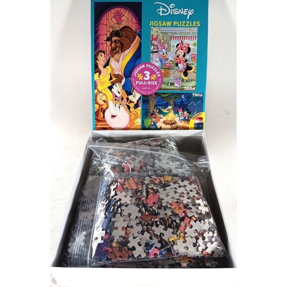 Mickey &Friends 2000 Piece Jigsaw Puzzles Disney 3 Pack - Picture 3 of 3